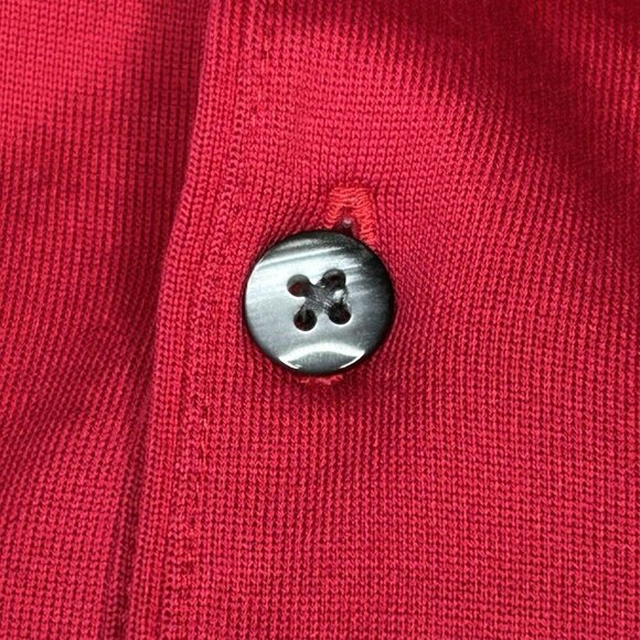 Nike Tiger Woods Polo Shirt Mens Large Red Dri Fit Embroidered Bird Golf Stretch - Picture 5 of 14